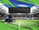 [Personalization Only] Official NFL Seahawks - 62" x 84" Personalized Washable Rug