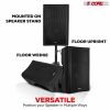 5 Core Karaoke Machine 150W Big Bluetooth PA System Powered DJ Singing Party Speaker w 2 Wireless Microphones Portable Large Professional Outdoor Soun