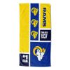 [Personalization Only] OFFICIAL NFL Colorblock Personalized Beach Towel - Los Angeles Rams