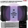 5 Core Karaoke Machine 150W Big Bluetooth PA System Powered DJ Singing Party Speaker w 2 Wireless Microphones Portable Large Professional Outdoor Soun