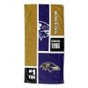 [Personalization Only] OFFICIAL NFL Colorblock Personalized Beach Towel - Ravens