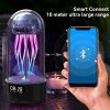 Lamp with Bluetooth White Noise Sound, Jellyfish Aquarium Bubble lamp for Relaxing Decorating Gift Lamps for Adults and Kids, purple