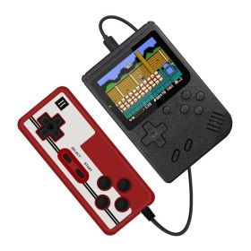 Retro Portable Mini Handheld Video Game Console 8-Bit 3.0 Inch Color LCD Kids Color Game Player Built-in 400 games (Color: Black with Gamepad, Ships From: China)